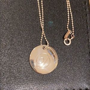 Tiffany and co initial  “D” necklace